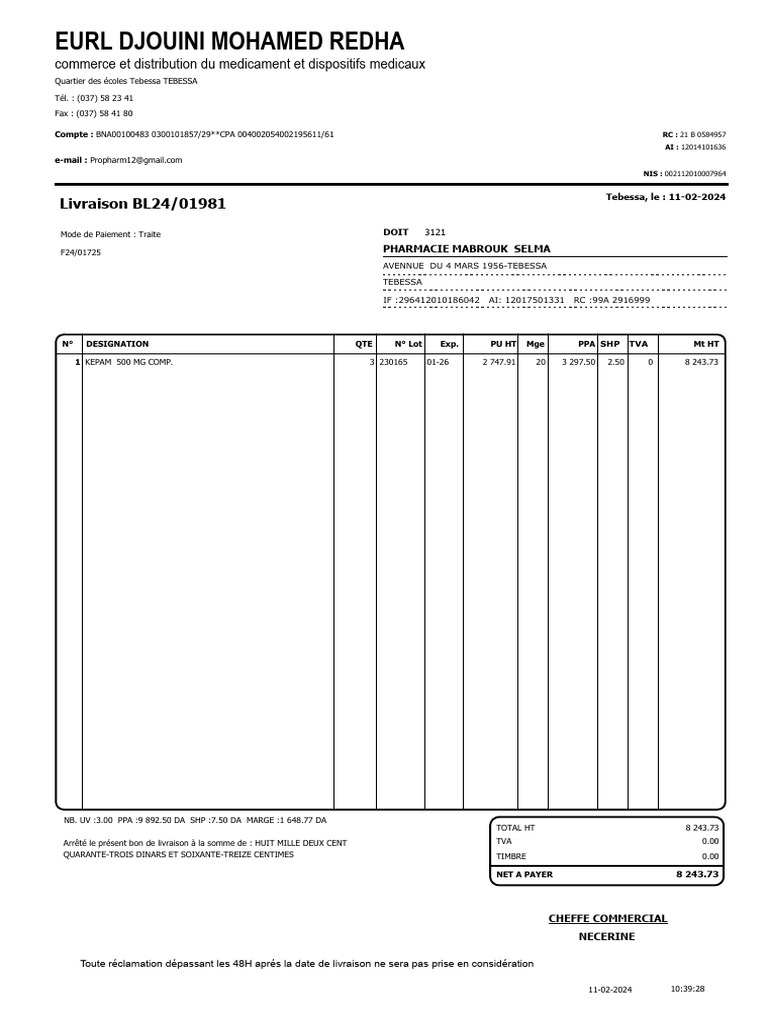 Livraison de Kepam 500 mg à Tebessa | PDF