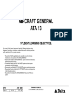 Aircraft General ATA 13: Student Learning Objectives