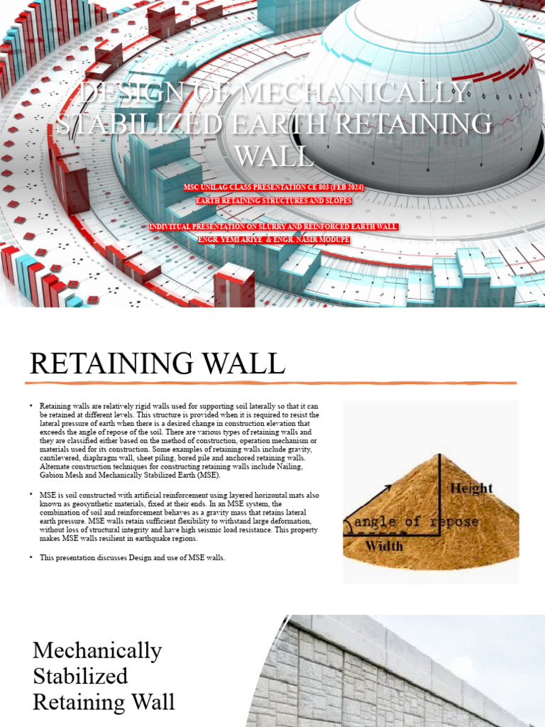 MSE Retaining Wall Design Overview | PDF | Home & Garden | Science ...