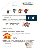 Avaliação de Matemática 3º Bimestre