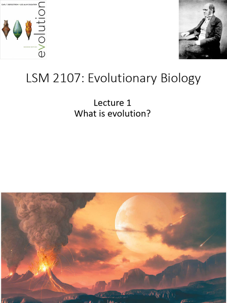 Evolutionary Biology Overview and Course Guide | PDF