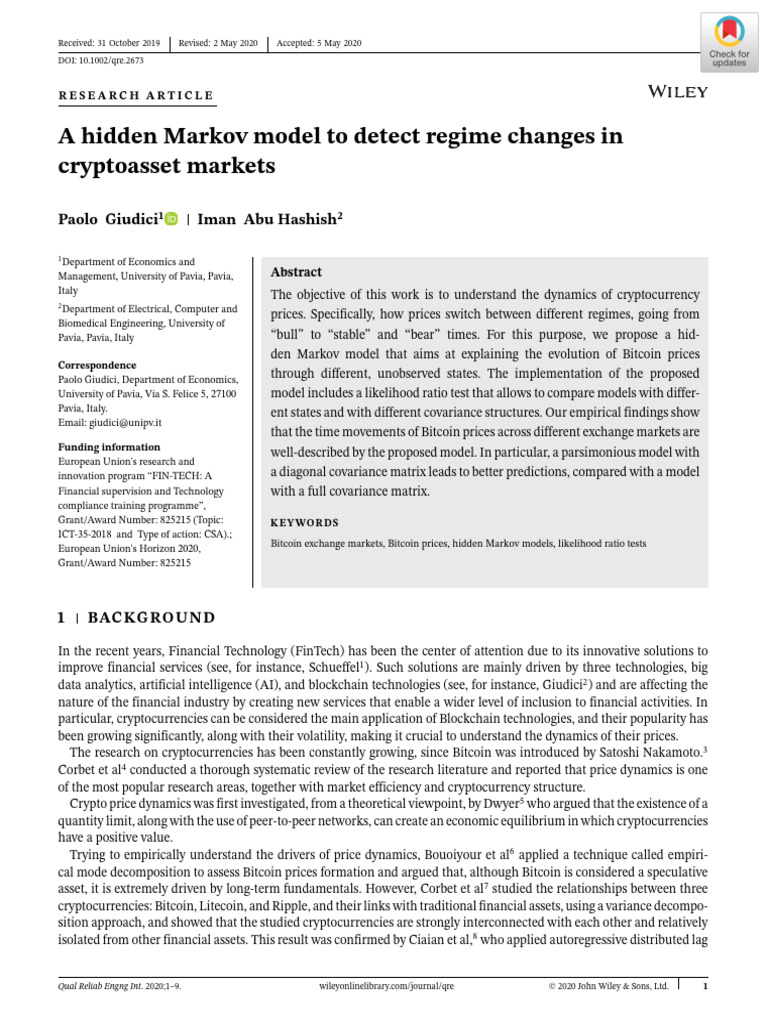 Hidden Markov Model for Crypto Prices | PDF | Finance & Money ...