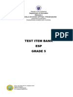 ESP Grade5 TEST ITEM BANK Q1 Q4