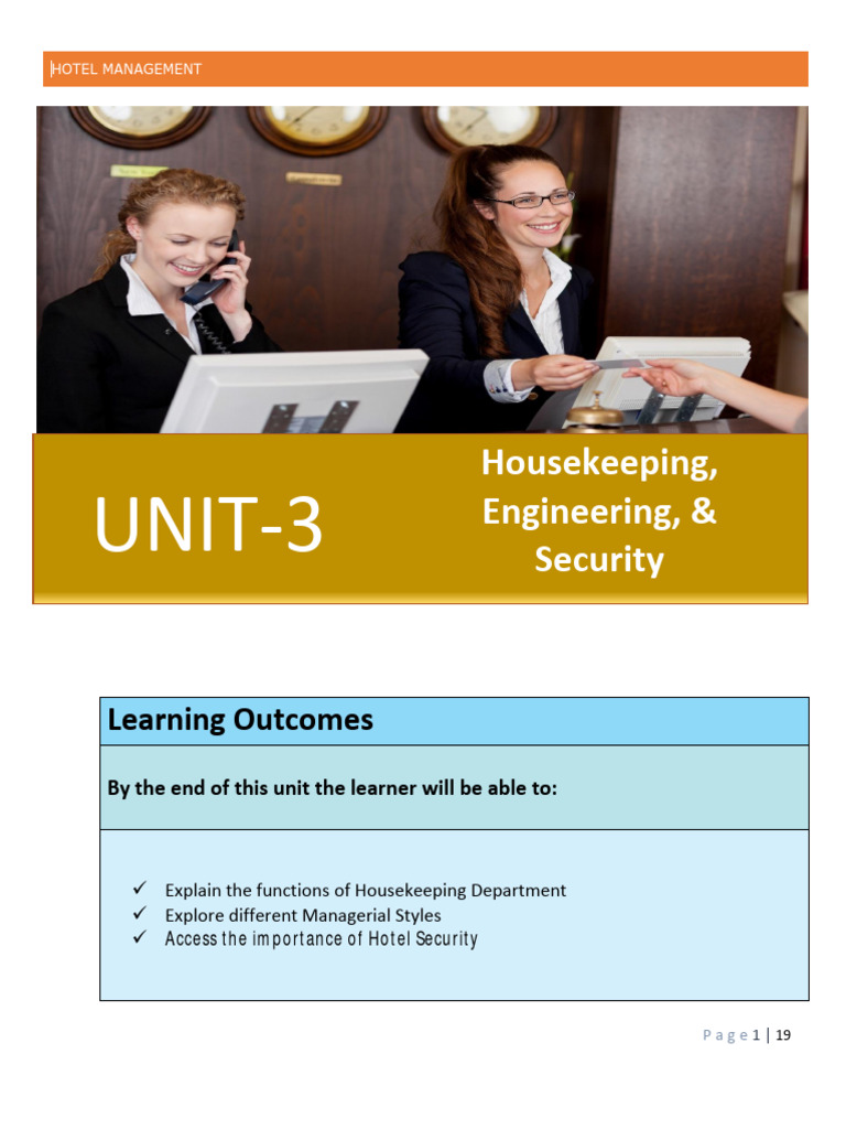 3.1586075004unit 3 Housekeeping Engineering and Security | PDF | Fire ...