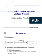 Automatic Control 2 (Mathematical Foundation)