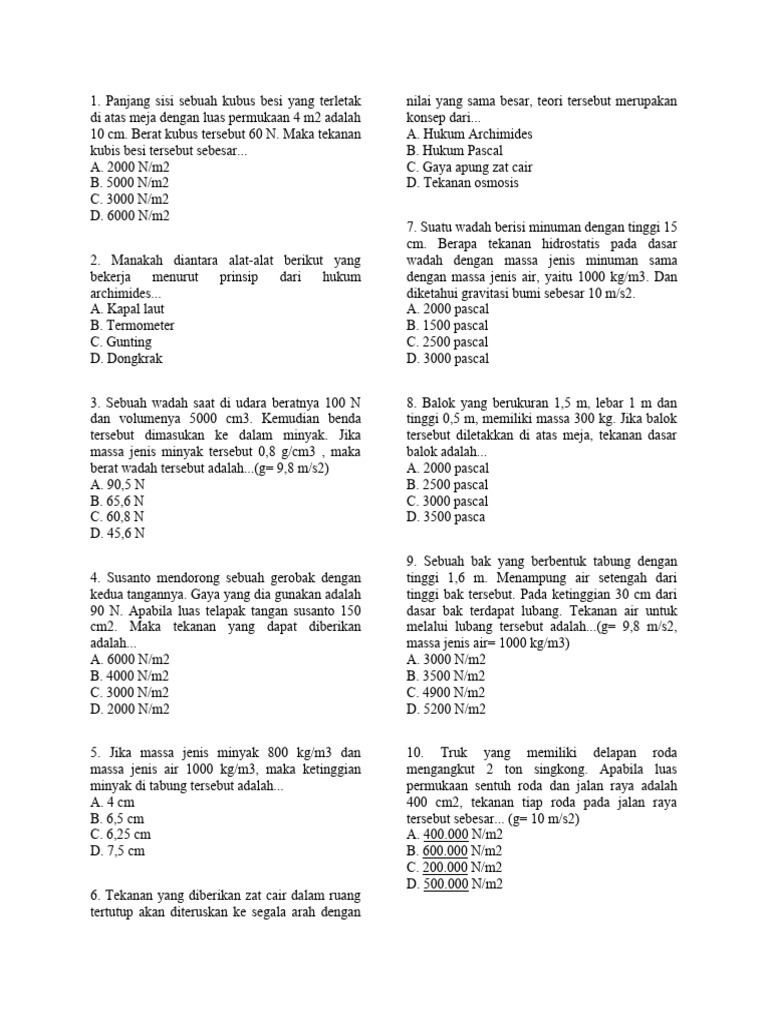 Soal Untk Siswa | PDF