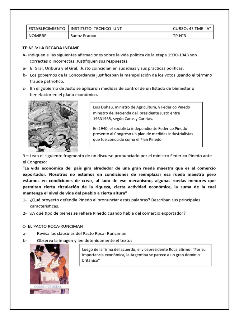 Análisis de la Década Infame en Argentina | PDF | Política | Historia
