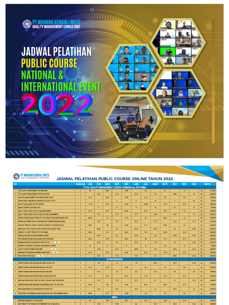 Jadwal Public Course 2022 16122021 | PDF