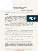 Resolucion #239 Liquidacion de Obra Union Bellavista - 14.06.22