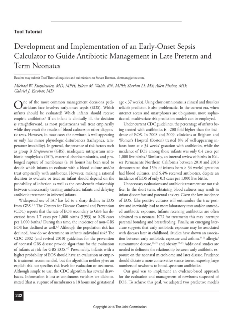 Calculadora Sepsis Kaiser | PDF