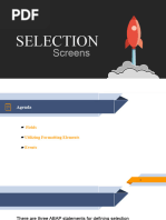 Selection Screen