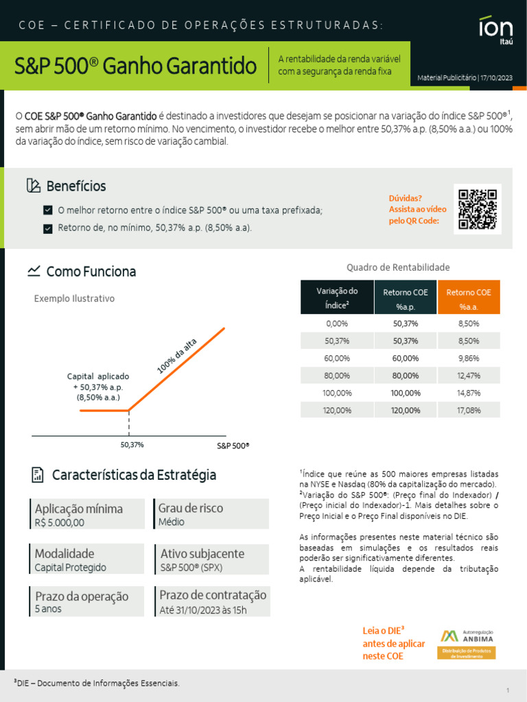 Lâmina - SP 500 Ganho Garantido | PDF