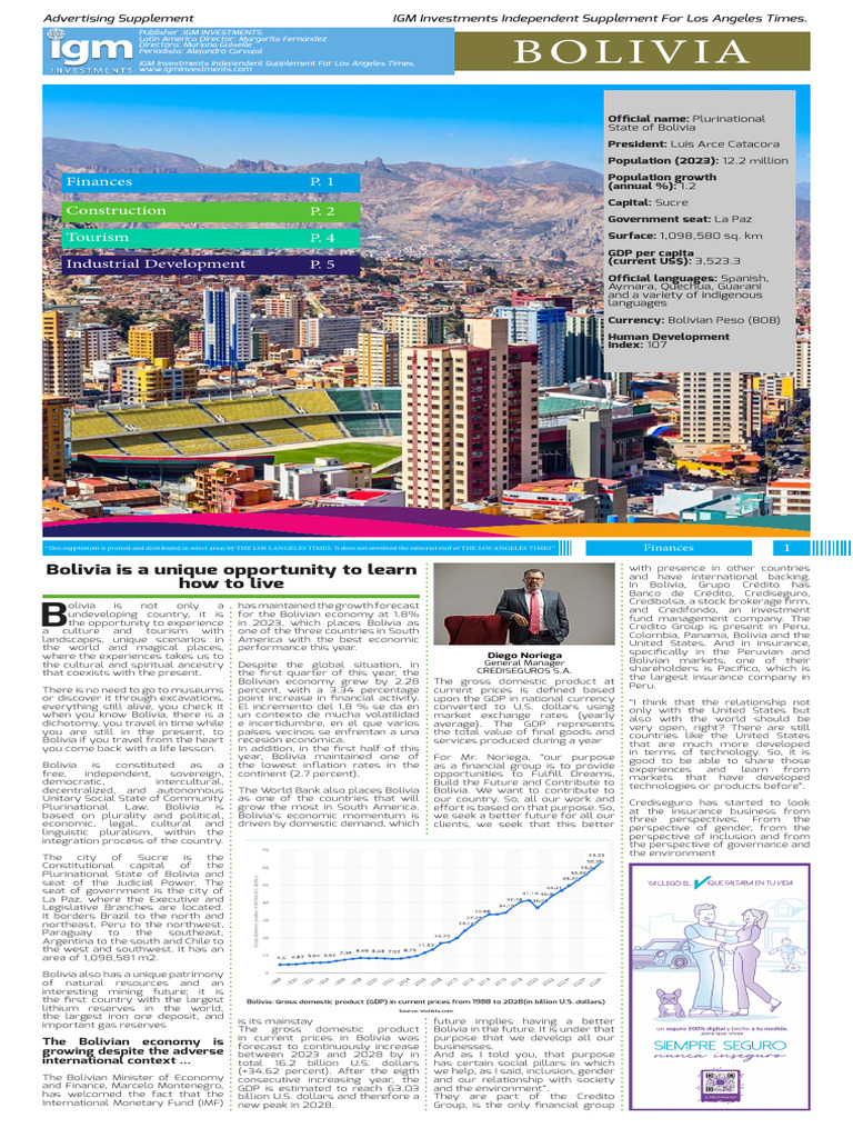 2023 Bolivia | PDF | Bolivia | Gross Domestic Product