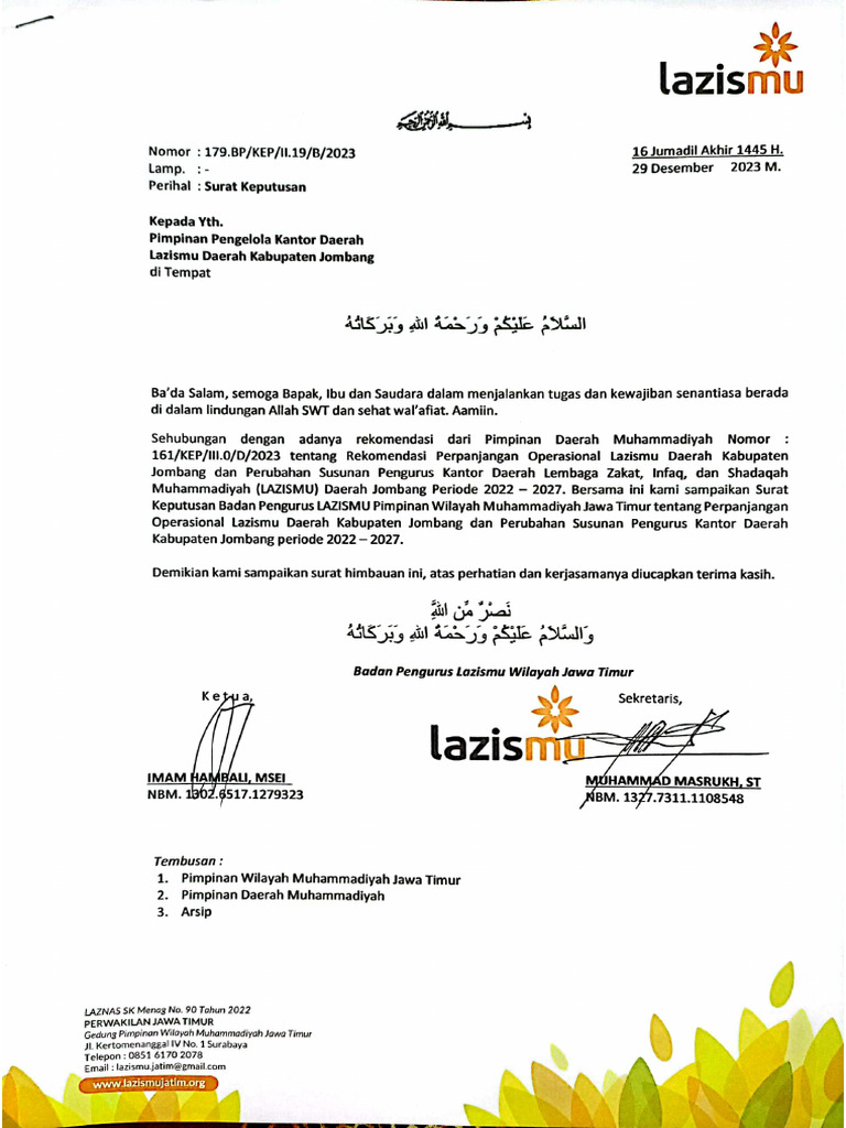 Sk Badan Pengurus 2024 Pdf