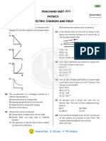 Electric Charges and Field - Practice Sheet - Prachand NEET 2024
