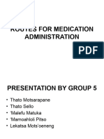 Routes of Medication