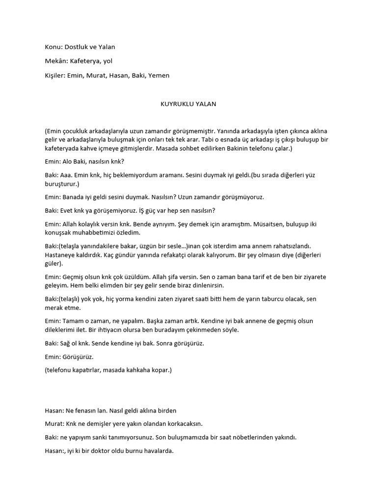 Tiyatro 1 | PDF
