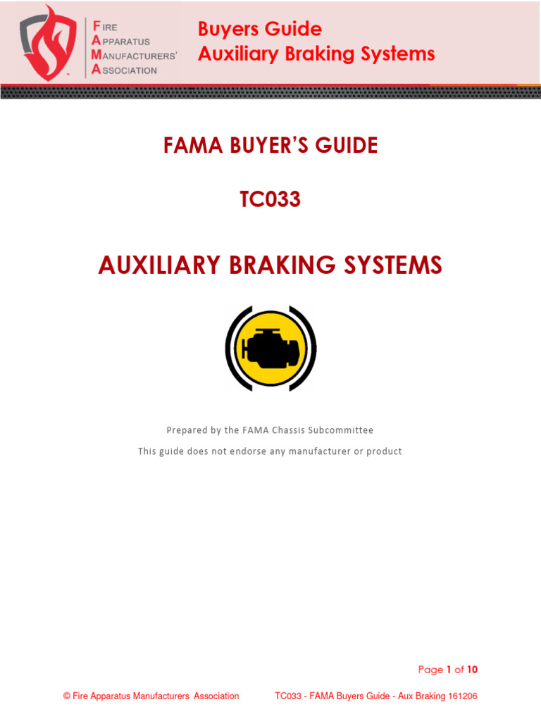TC033 Auxiliary Braking Systems PDF Brake Engines