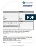 Formblatt 1 - Patientenstammbogen