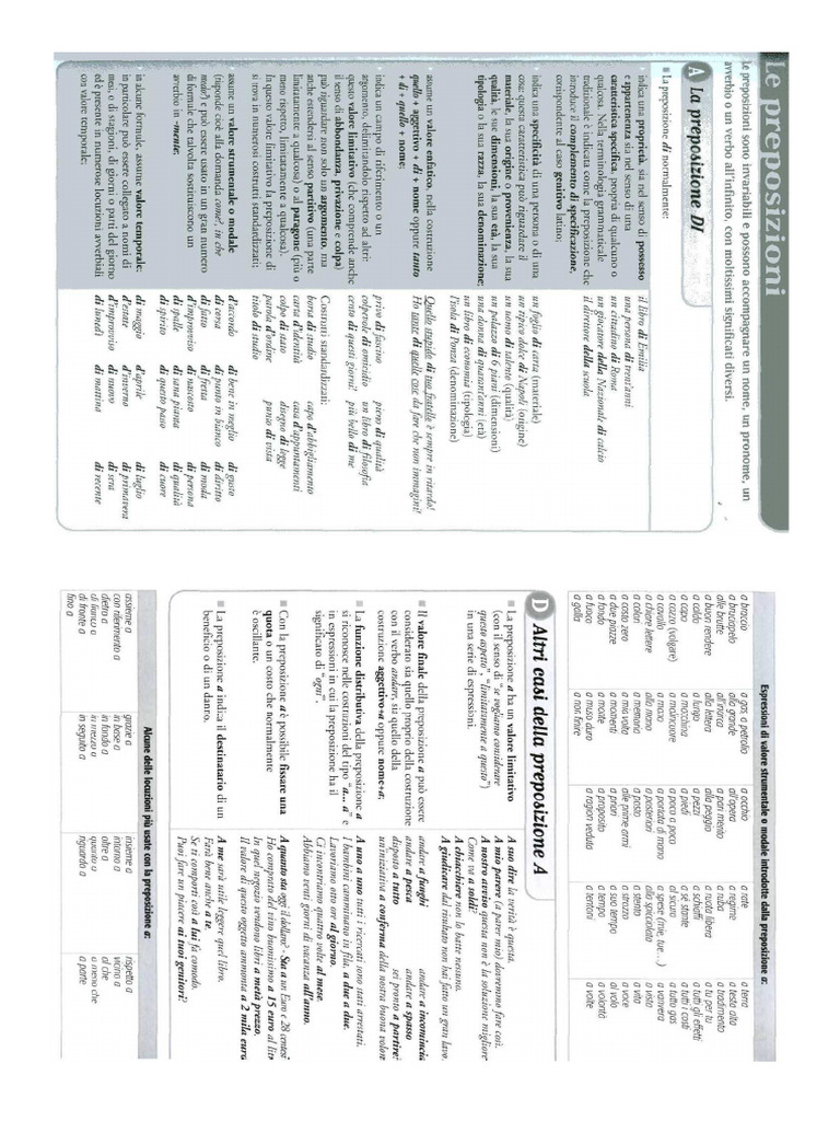 Grammatica Avanzata Della Lingua Italian PDF | PDF
