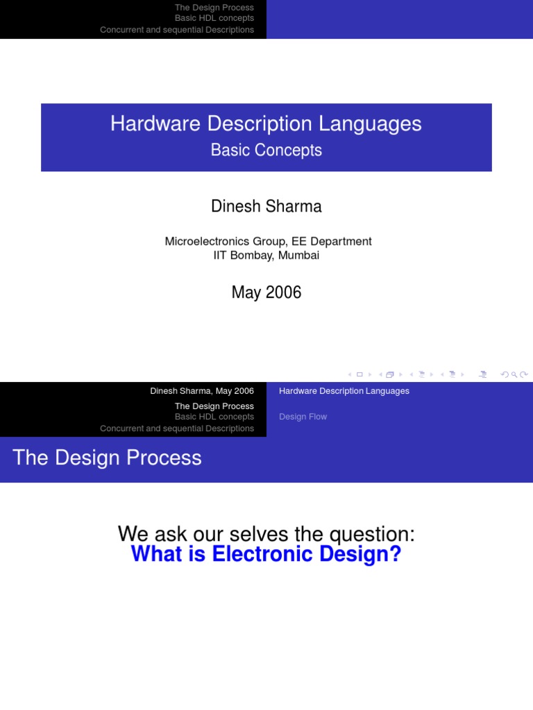 Hardware Description Languages Basic Concepts PDF Hardware