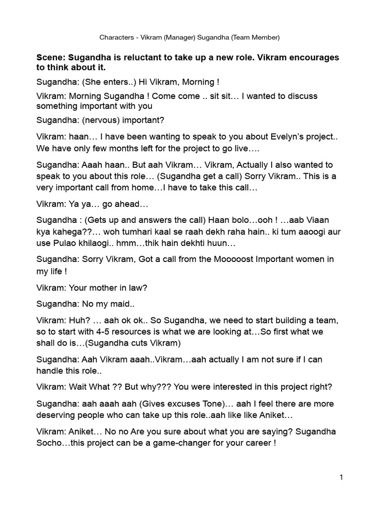 Audition Script | PDF