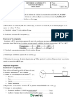 Devoir de Synthèse N°2 - Sciences physiques - 1ère AS  (2022-2023) Mr BARHOUMI EZZEDINE