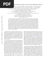 Entanglement-Enabled Advantage For Learning A Bosonic Random Displacement Channel