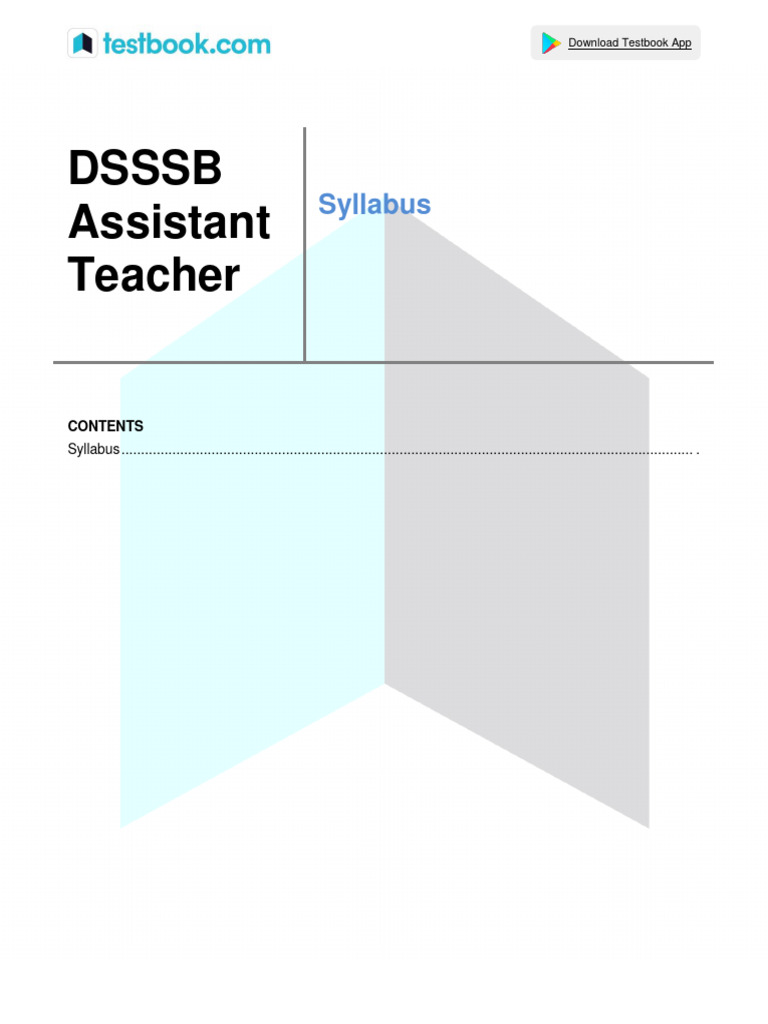 DSSSB Assistant Teacher Syllabus 2025 | PDF | Subject (Grammar) | Human ...