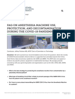 FAQ On Anesthesia Machine Use, Protection, and Decontamination During The COVID PDF