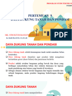 PERTEMUAN 9-MK. STRUKTUR BANGUNAN DASAR (Daya Dukung Tanah & Pondasi)