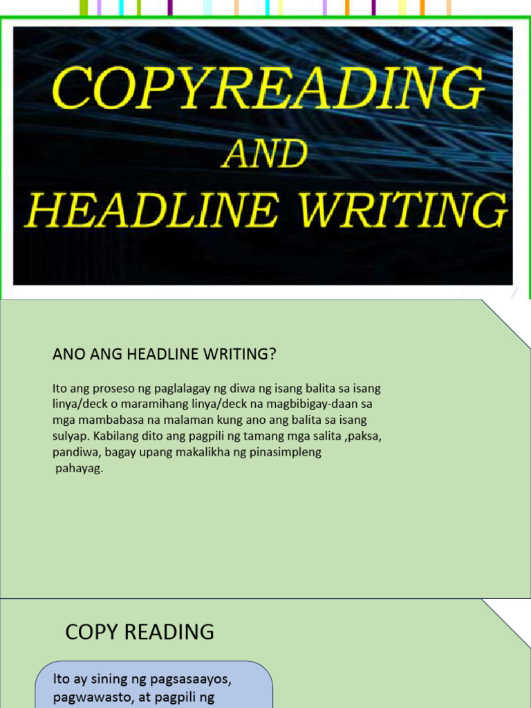 Copy Reading and Headline Writing PDF