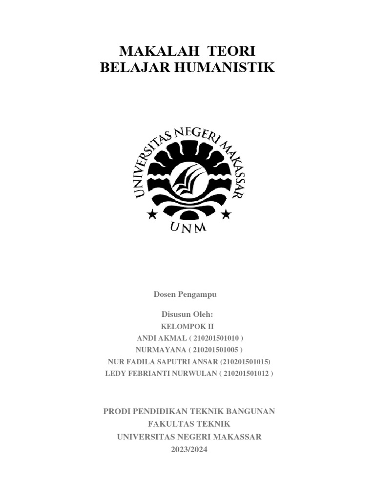 Makalah Teori Belajar Humanistik | PDF | Karier & Perkembangan ...