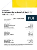Data Processing and Analysis Guide For HSC Physics 0