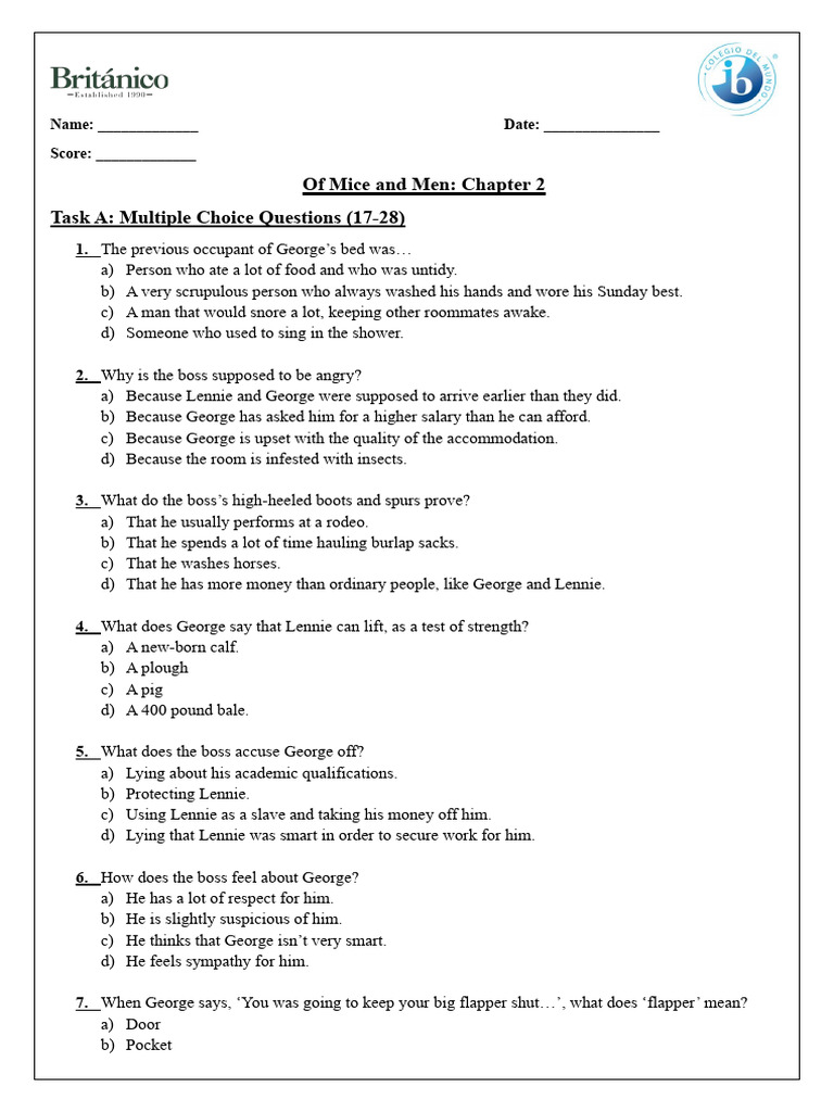 Chapter 2 Worksheet | PDF