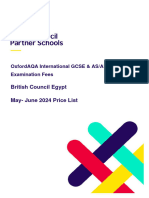 OxfordAQA International Egypt Price List May-June 2024