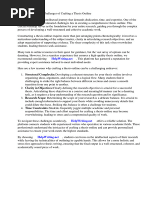 How to Make a Thesis Outline