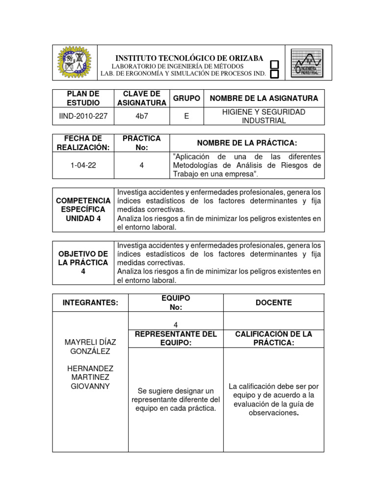 Análisis de Riesgos en Seguridad Industrial | PDF | Estadísticas ...