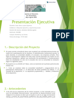 Presentación Ejecutiva Evaluacion y Documentacion de Proyectos de Innovacion
