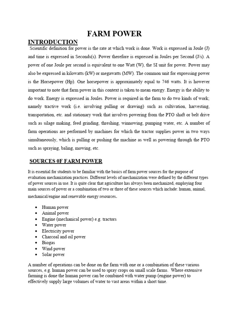 Farm Power Introduction Download Free PDF Watt Farms