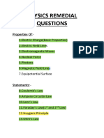 Physics Remedial Questions