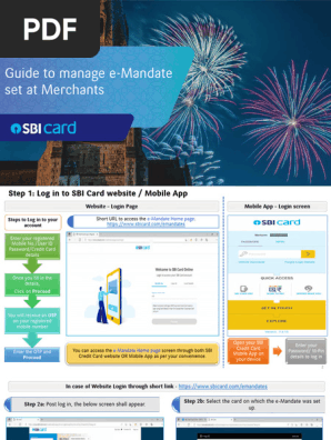 Guide to Manage e Mandate Set at Merchants V1