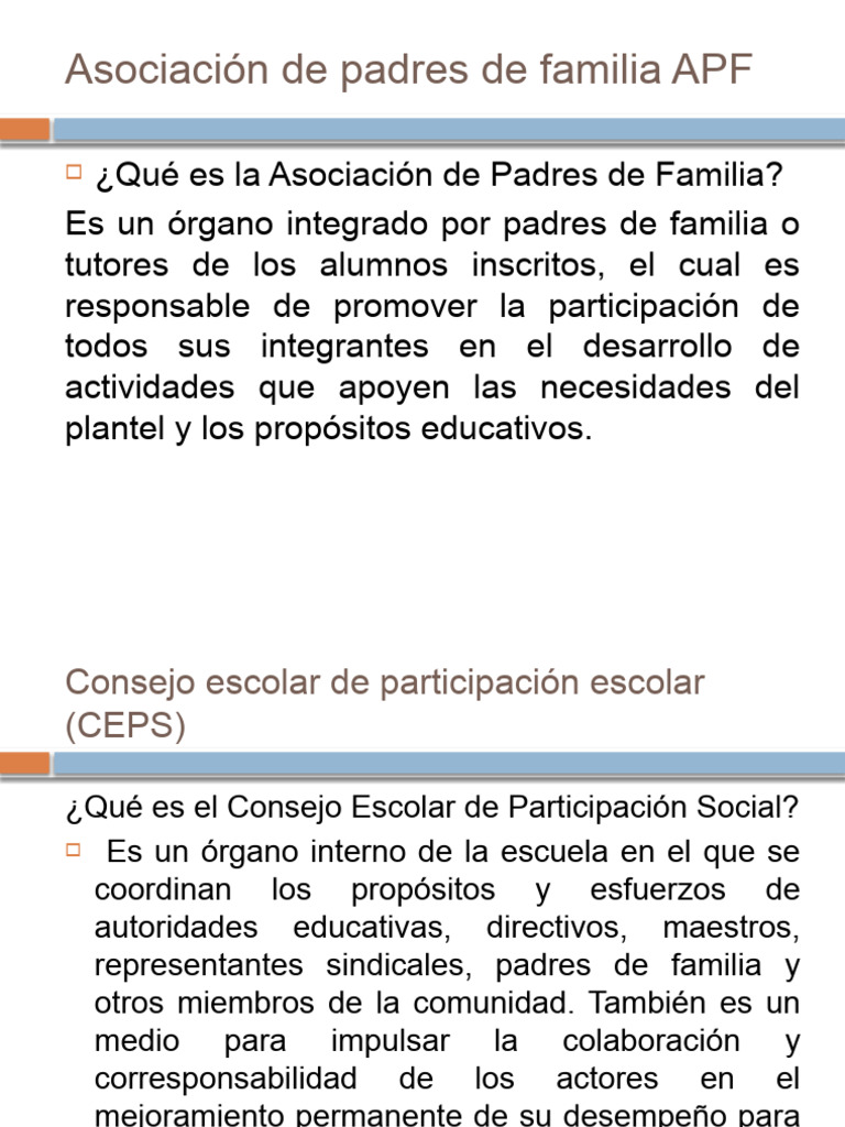 APF y CEPS: Estructura y Funciones | PDF | Infraestructura