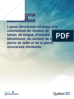 Résidus Betons, Asphaltes Lignes-Directrices D'utilisation