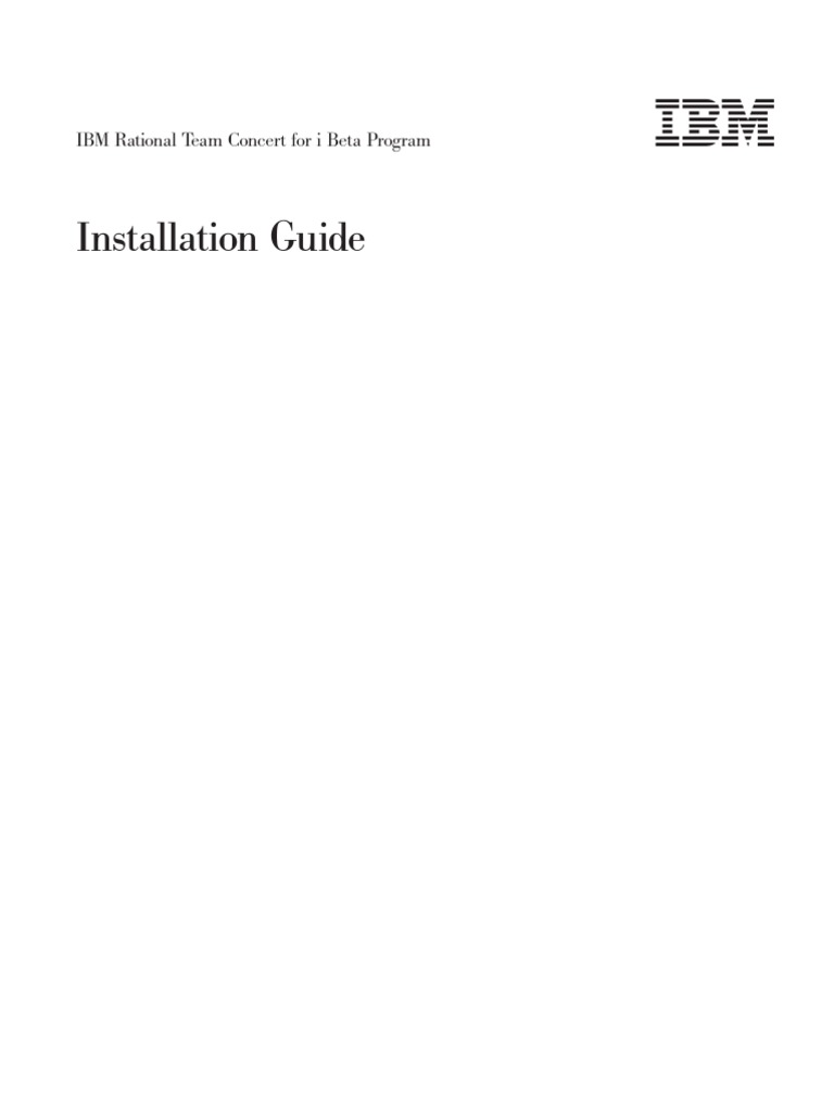 Installation Guide: IBM Rational Team Concert For I Beta Program | PDF ...