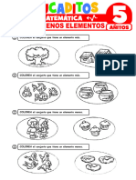 Mas y Menos Elementos para Ninos de 5 Anos