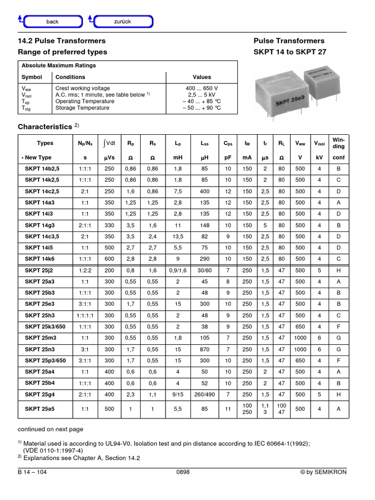 Pulse Transformers | PDF