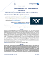 Efecto Del Manejo de Identidad LGBTT en El Bienestar Psicologico