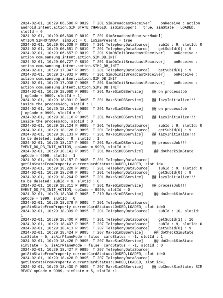 SIM State Change Log Analysis | PDF | Business | Technology & Engineering