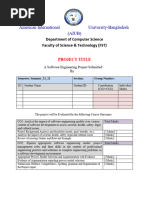 SE - Project Report Template - Mid Term (OBE) - v2